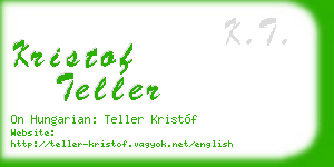 kristof teller business card
